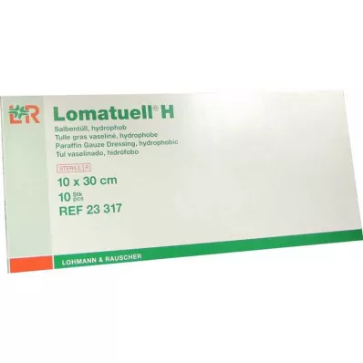 LOMATUELL H Tecido para pomada 10x30 cm estéril, 10 unidades