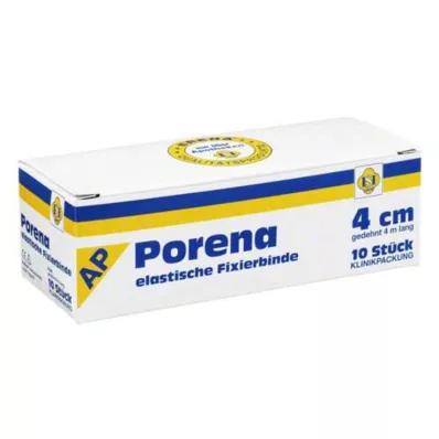 PORENA Ligadura elástica de gaze de 4 cm branca sem violoncelo, 10 unid