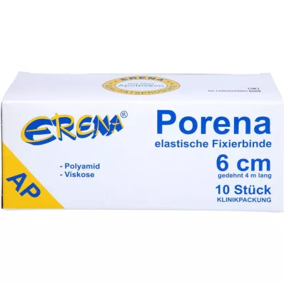 PORENA Ligadura elástica de gaze de 6 cm branca sem violoncelo, 10 unid