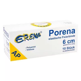 PORENA Ligadura elástica de gaze de 6 cm branca sem violoncelo, 10 unid