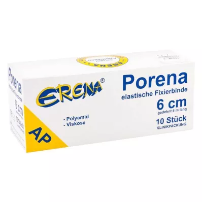 PORENA Ligadura elástica de gaze de 6 cm branca sem violoncelo, 10 unid PORENA Ligadura elástica de gaze de 6 cm branca sem violoncelo, 10 unid