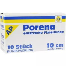 PORENA Ligadura elástica de gaze de 10 cm branca sem violoncelo, 10 unid