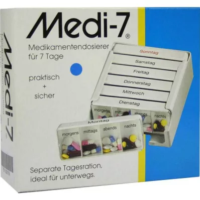 MEDI 7 doses de medicamentos para 7 dias azul, 1 pc MEDI 7 doses de medicamentos para 7 dias azul, 1 pc