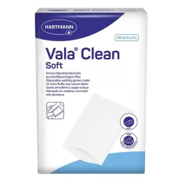 VALACLEAN Luvas descartáveis macias para lavagem, 50 unidades