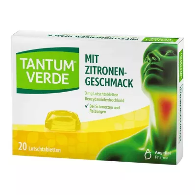 TANTUM VERDE Pastilhas de 3 mg com sabor a limão, 20 unidades TANTUM VERDE Pastilhas de 3 mg com sabor a limão, 20 unidades