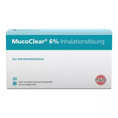 MUCOCLEAR Solução para inalação de NaCl a 6%, 20X4 ml MUCOCLEAR Solução para inalação de NaCl a 6%, 20X4 ml