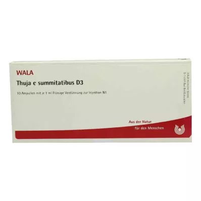 THUJA E SUMMITATIBUS D 3 ampolas, 10X1 ml THUJA E SUMMITATIBUS D 3 ampolas, 10X1 ml
