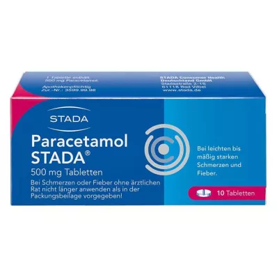 PARACETAMOL STADA Comprimidos de 500 mg, 10 unid PARACETAMOL STADA Comprimidos de 500 mg, 10 unid