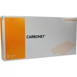 CARBONET Penso inodoro de 10x20 cm para feridas com carvão ativado, 10 unidades