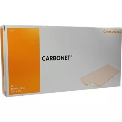 CARBONET Penso inodoro de 10x20 cm para feridas com carvão ativado, 10 unidades