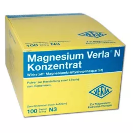 MAGNESIUM VERLA N Concentrado para uso oral, 100 unidades