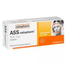 ASS-ratiopharm 500 mg comprimidos, 30 unid
