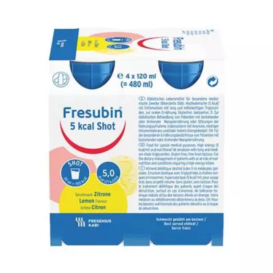 FRESUBIN 5 kcal SHOT Solução de limão, 4X120 ml FRESUBIN 5 kcal SHOT Solução de limão, 4X120 ml
