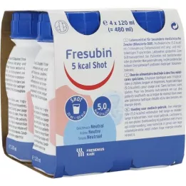 FRESUBIN 5 kcal SHOT Solução neutra, 4X120 ml