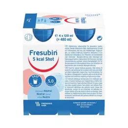 FRESUBIN 5 kcal SHOT Solução neutra, 4X120 ml