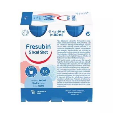 FRESUBIN 5 kcal SHOT Solução neutra, 4X120 ml FRESUBIN 5 kcal SHOT Solução neutra, 4X120 ml