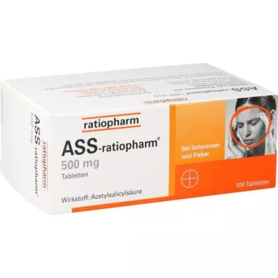 ASS-ratiopharm 500 mg comprimidos, 100 unid