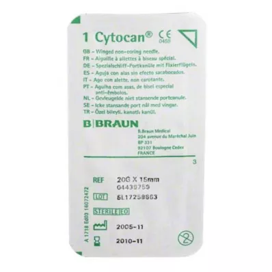 CYTOCAN Cânula de porta 20 G 15 mm, 1 pc CYTOCAN Cânula de porta 20 G 15 mm, 1 pc