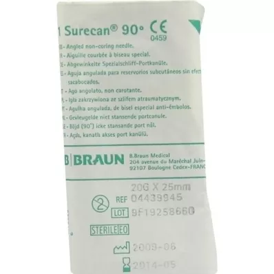 SURECAN Cânula de porta 20 Gx25 mm angulada, 1 pc