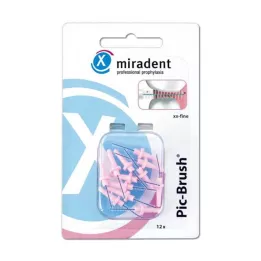 MIRADENT Escova de substituição Interd.Pic-Brush xx-fine cor-de-rosa, 12 unidades
