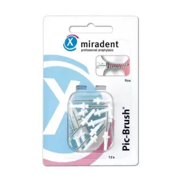 MIRADENT Pincel de substituição Interd.Pic-Brush branco fino, 12 unidades
