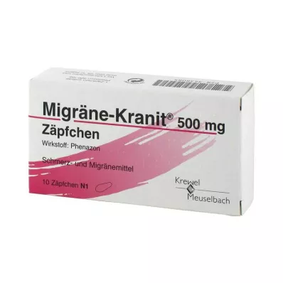 MIGRÄNE KRANIT Supositórios de 500 mg, 10 unid MIGRÄNE KRANIT Supositórios de 500 mg, 10 unid
