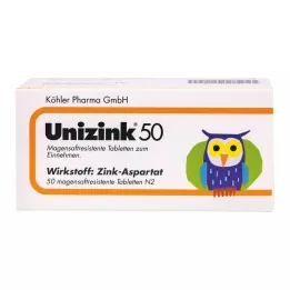 UNIZINK 50 comprimidos com revestimento entérico, 50 unidades
