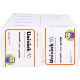 UNIZINK 50 comprimidos com revestimento entérico, 10X100 unidades