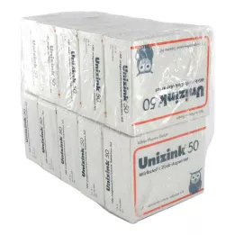 UNIZINK 50 comprimidos com revestimento entérico, 10X100 unidades