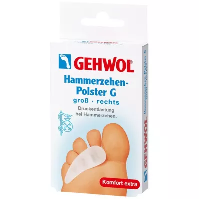 GEHWOL Palmilha de gel de polímero para dedos do pé em martelo G direito, 1 unidade GEHWOL Palmilha de gel de polímero para dedos do pé em martelo G direito, 1 unidade