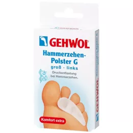 GEHWOL Palmilha de gel de polímero para dedos do pé em forma de martelo G esquerdo, 1 peça