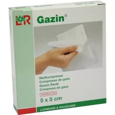 GAZIN Gaze comp. 5x5 cm estéril 8 dobras, 5X2 pcs