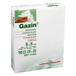 GAZIN Gaze comp. 5x5 cm estéril 8 dobras, 5X2 pcs