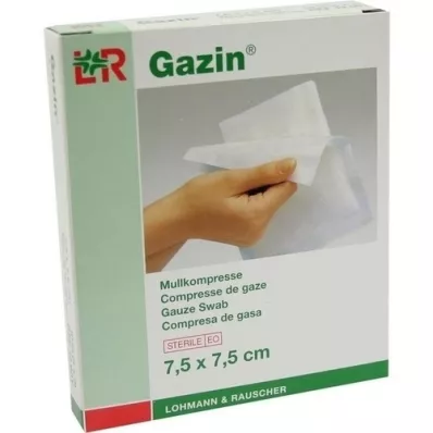 GAZIN Gaze comp. 7,5x7,5 cm estéril 8 dobras, 5X2 pcs