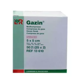 GAZIN Gaze comp. 5x5 cm estéril 8 dobras, 25X2 pcs