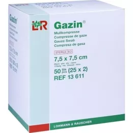 GAZIN Gaze comp. 7,5x7,5 cm estéril de 8 dobras, 25X2 pcs