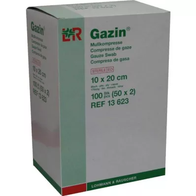 GAZIN Gaze comp. 10x20 cm estéril 8 dobras, 50X2 pcs GAZIN Gaze comp. 10x20 cm estéril 8 dobras, 50X2 pcs