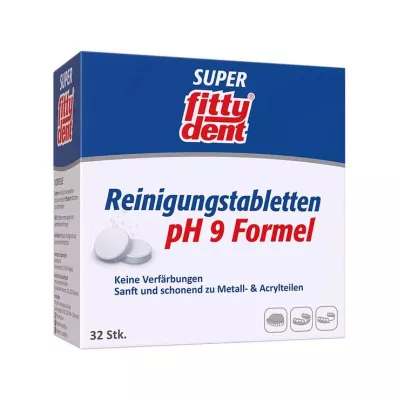 FITTYDENT Pastilhas de limpeza Super, 32 pcs FITTYDENT Pastilhas de limpeza Super, 32 pcs