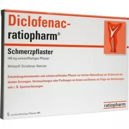 DICLOFENAC-Pensos analgésicos ratiopharm, 5 unidades