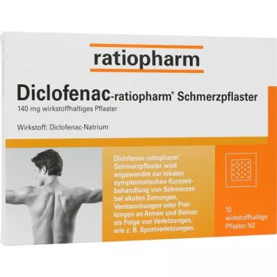 DICLOFENAC-pensos analgésicos ratiopharm, 10 unidades