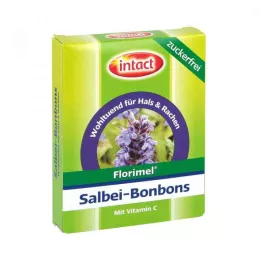 FLORIMEL Doces de salva com vitamina C sem açúcar, 40 g