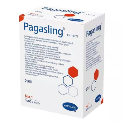 PAGASLING Compressa de gaze não esterilizada tamanho 1, tamanho de uma avelã, 1000 unidades