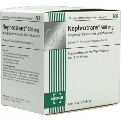 NEPHROTRANS Cápsulas com revestimento entérico, 100 unidades