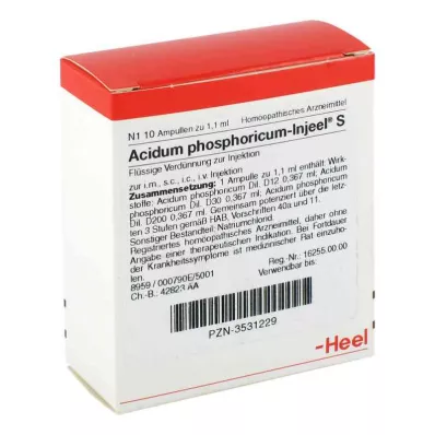 ACIDUM PHOSPHORICUM INJEEL S Ampolas, 10 unid