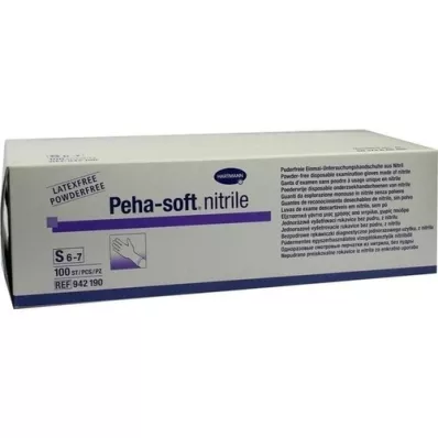 PEHA-SOFT nitrilo Unt.Handsch.unste.puderfrei S, 100 unid