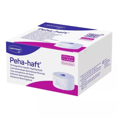 PEHA-HAFT Ligadura de fixação sem látex 2,5 cmx4 m, 8 pcs PEHA-HAFT Ligadura de fixação sem látex 2,5 cmx4 m, 8 pcs