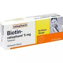 BIOTIN-RATIOPHARM Comprimidos de 5 mg, 30 unidades