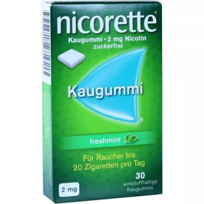 NICORETTE Pastilha elástica de menta fresca 2 mg, 30 unidades