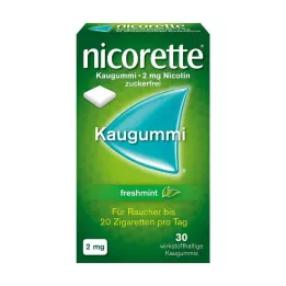 NICORETTE Pastilha elástica de menta fresca 2 mg, 30 unidades