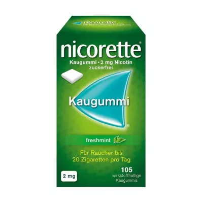 NICORETTE Goma de mascar de menta fresca 2 mg, 105 unidades NICORETTE Goma de mascar de menta fresca 2 mg, 105 unidades